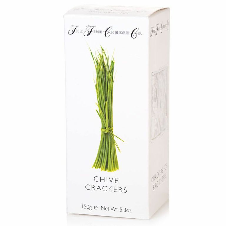 THE FINE CHEESE CO. CHIVE & EXTRA VIRGIN OLIVE OIL CRACKERS