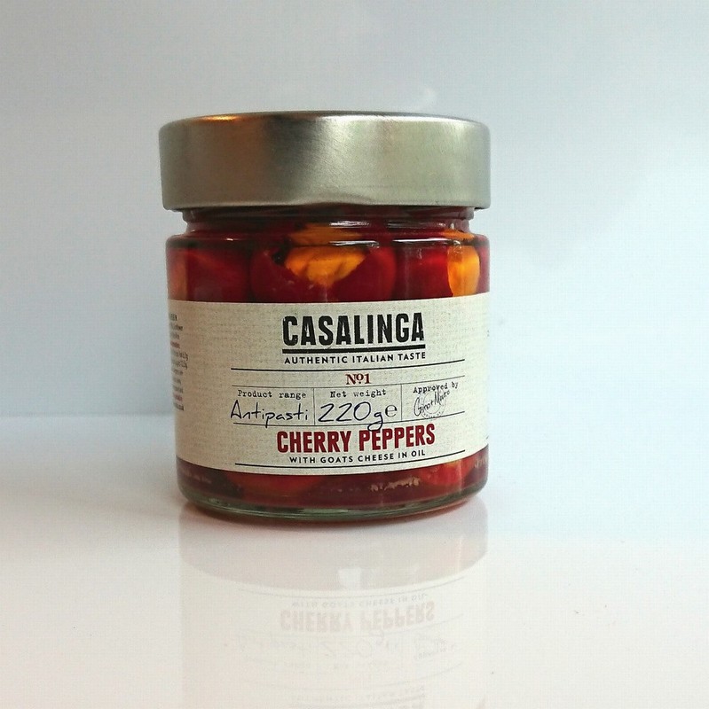 Casalinga Cherry Peppers With Goats Cheese in Oil