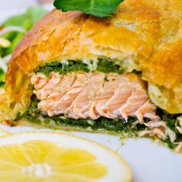 Salmon, Spinach and Ricotta En Croute