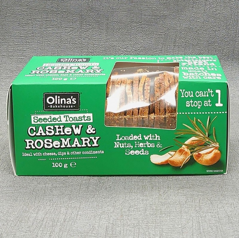 Olina's Cashew and Rosemary Crackers