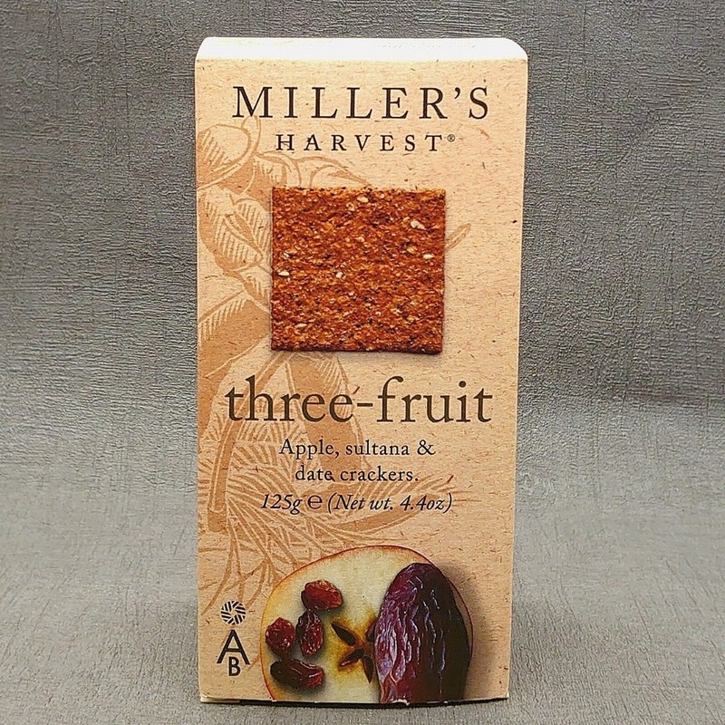Miller's Harvest Three-Fruit Crackers 125g