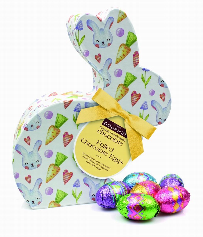 Gourmet Bunny Box filled with Chocolate Eggs