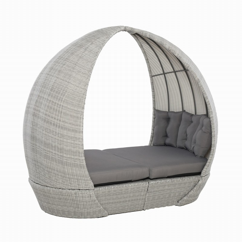 Ascot Rattan Daybed with Weatherproof Cushions