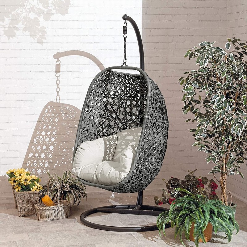 SunTime Brampton Luxury Rattan  Hanging Cocoon Chair Single