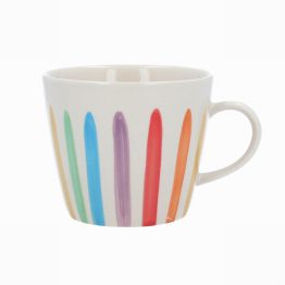 Gisela Graham Rainbow Stripe Mug
