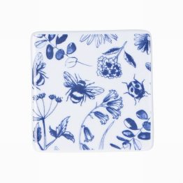 Gisela Graham Blue Meadow Ceramic Coaster
