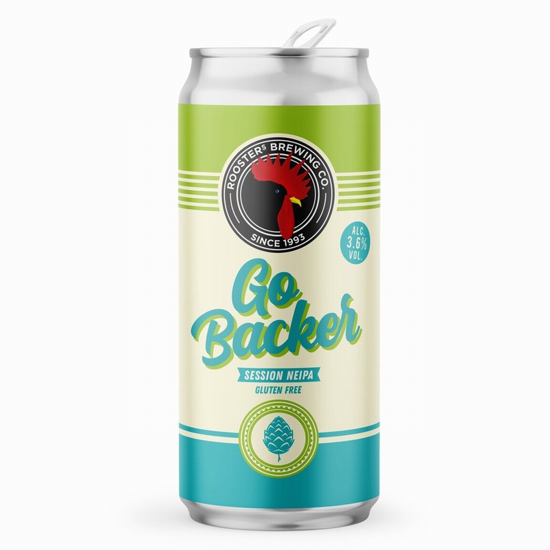 Rooster's Go Backer Vermont Session IPA 3.6% Vol Gluten Free
