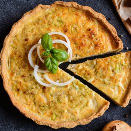 Butternut Squash, Courgette And Goats Cheese Quiche