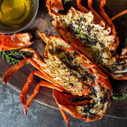 LOBSTER WITH GARLIC & HERB BUTTER