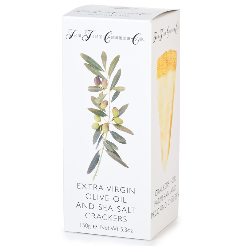 THE FINE CHEESE CO. EXTRA VIRGIN OLIVE OIL & SEA SALT CRACKERS