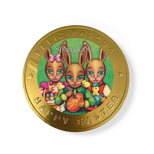 Easter Bunny Chocolate Medallion