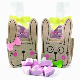 Mr & Mrs Nibbles Felt Mallow Bunny Bag