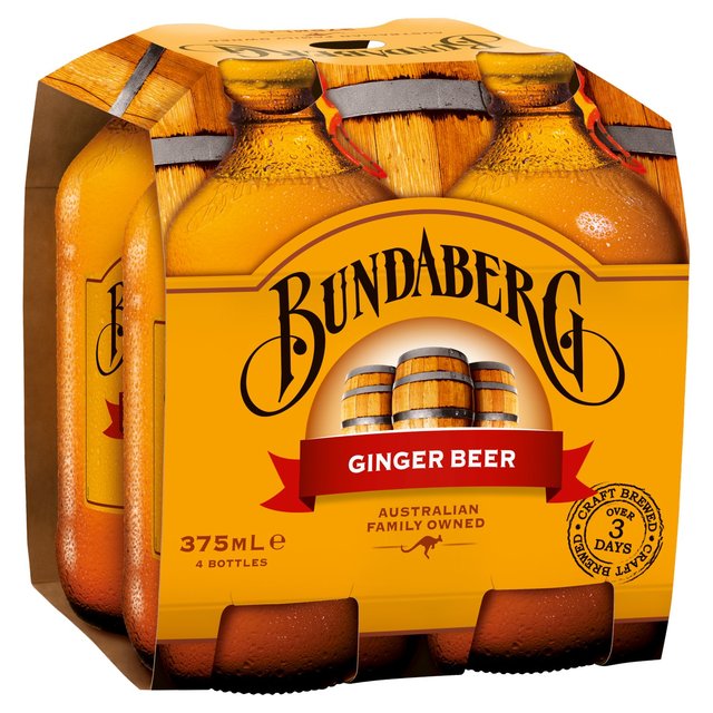 Bundabergs Ginger Beer Stubby 4 pack