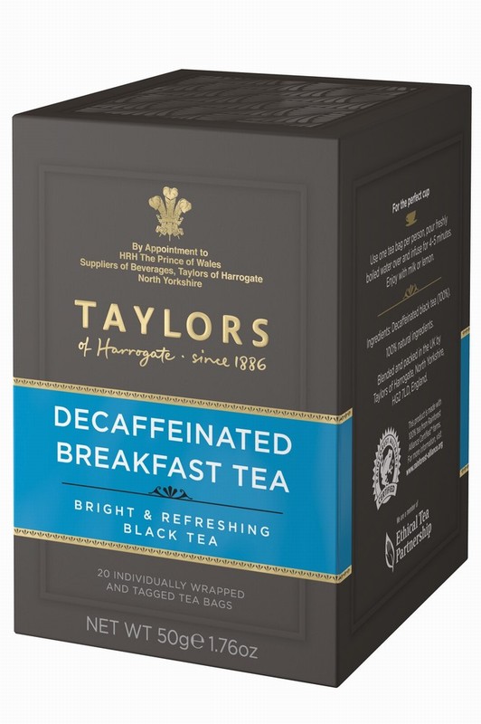 TAYLORS OF HARROGATE DECAFFEINATED BREAKFAST TEA