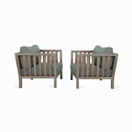 GARDEN TRADING PORTHALLOW SET OF 2 LOUNGE CHAIRS - NATURAL