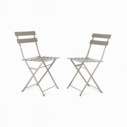 GARDEN TRADING RIVE DROITE SET OF 2 BISTRO CHAIRS - CLAY
