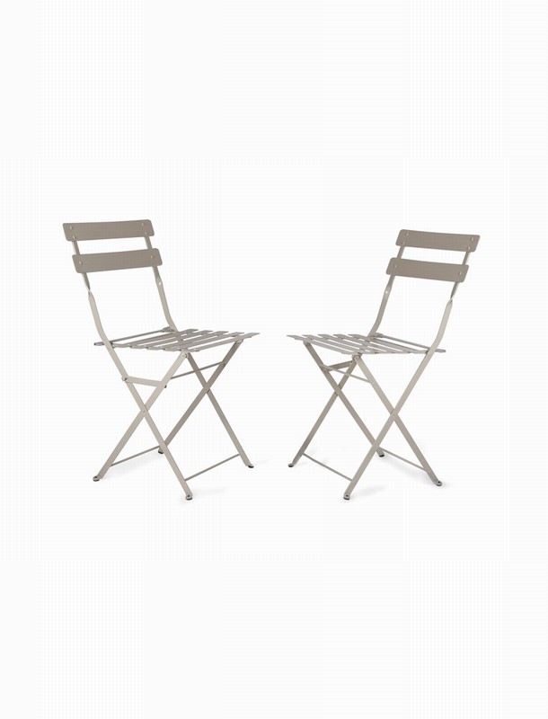 GARDEN TRADING RIVE DROITE SET OF 2 BISTRO CHAIRS - CLAY