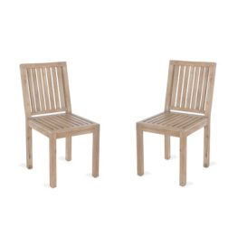 GARDEN TRADING PORTHALLOW SET OF 2 DINING CHAIRS - NATURAL