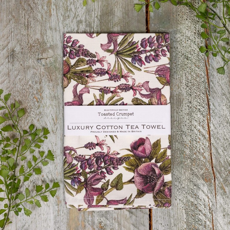 TOASTED CRUMPET MULBERRY COLLECTION PURE TEA TOWEL
