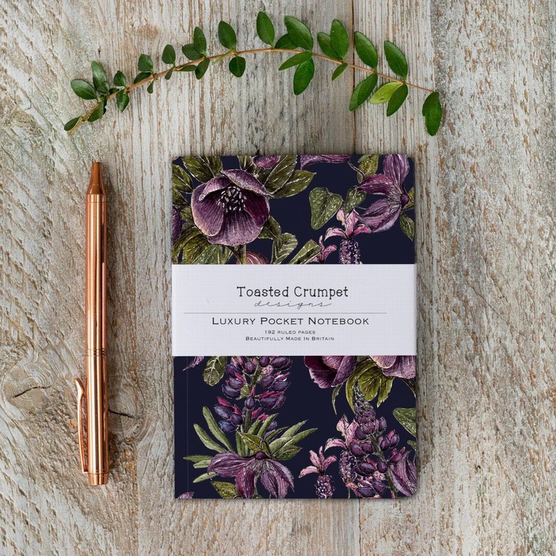 TOASTED CRUMPET MULBERRY COLLECTION NOIR A6 POCKET NOTEBOOK