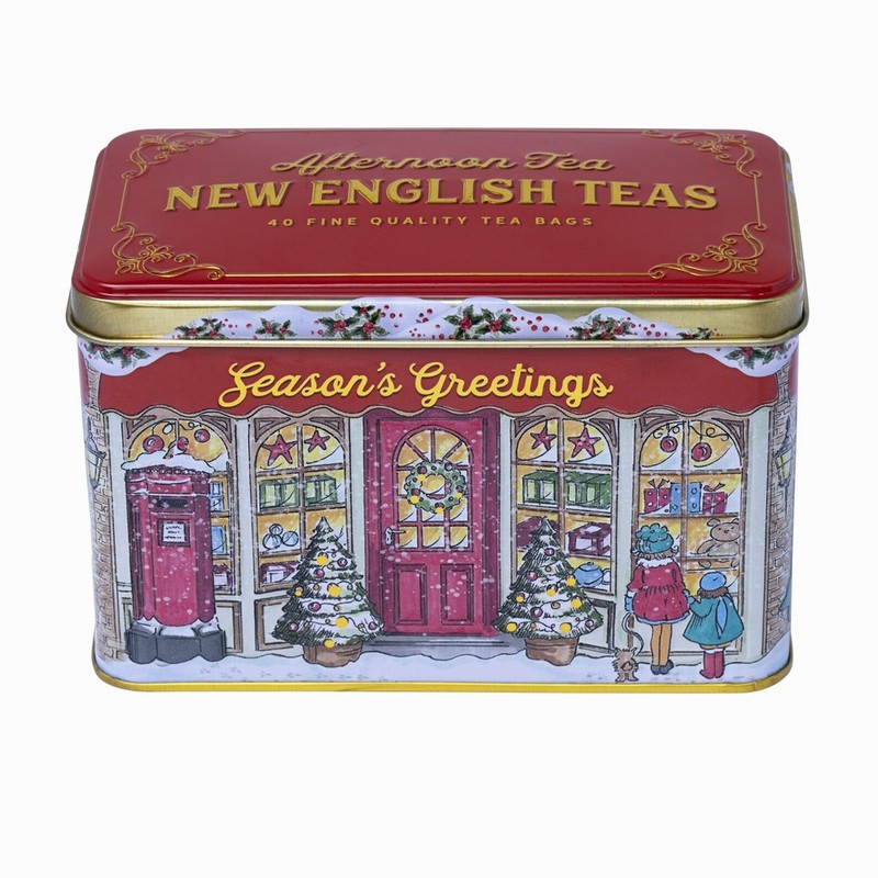 SEASON'S GREETINGS CHRISTMAS TEA TIN 40 TEABAGS