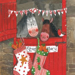 ALEX CLARK CHRISTMAS STABLE BOXED CARDS SET OF 8