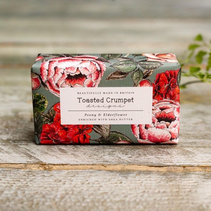 TOASTED CRUMPET PEONY & ELDERFLOWER SOAP WITH SHEA BUTTER
