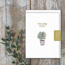 TOASTED CRUMPET THANK YOU POT PLANT CARD