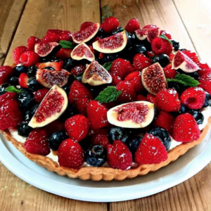 Read more about the article APRICOT GLAZED LEMON AND MASCARPONE FRUIT TART