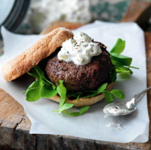 Read more about the article BEEF BURGER WITH CUCUMBER RELISH